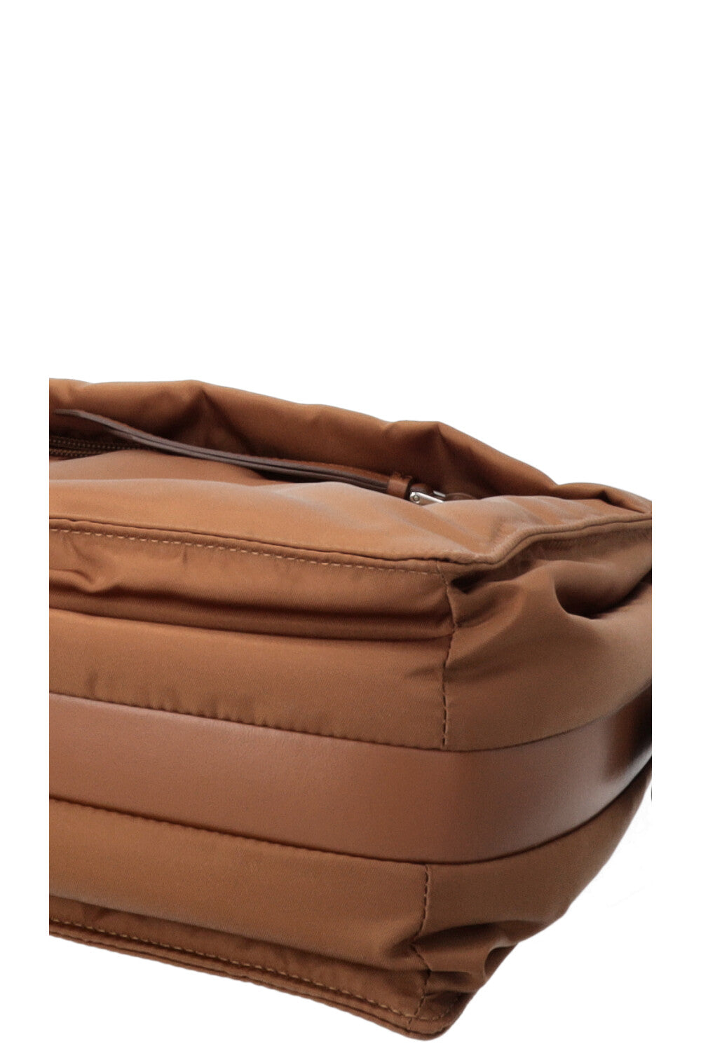 PRADA Traveller Logo Bag Medium Nylon Brandy