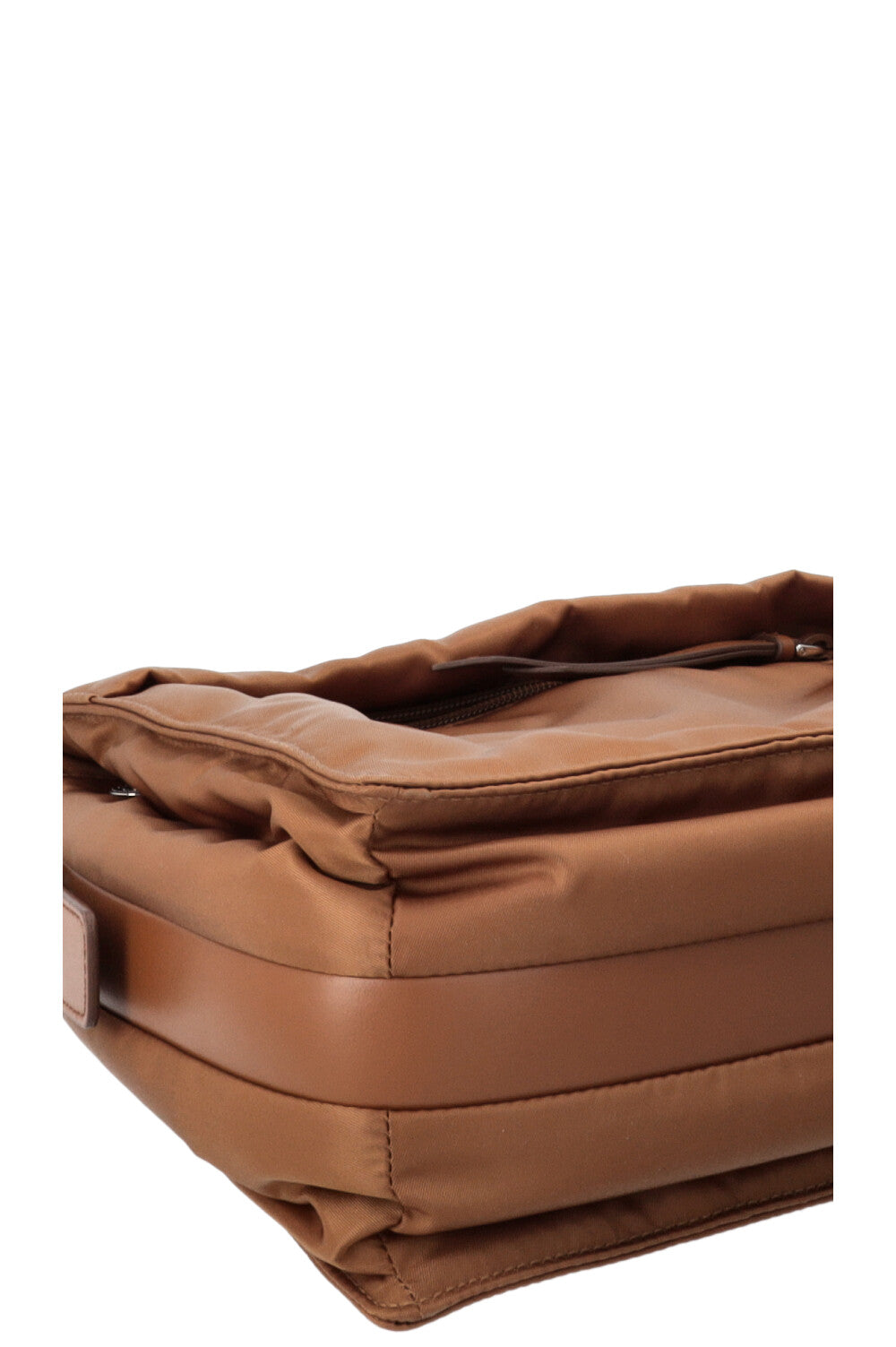 PRADA Traveller Logo Bag Medium Nylon Brandy