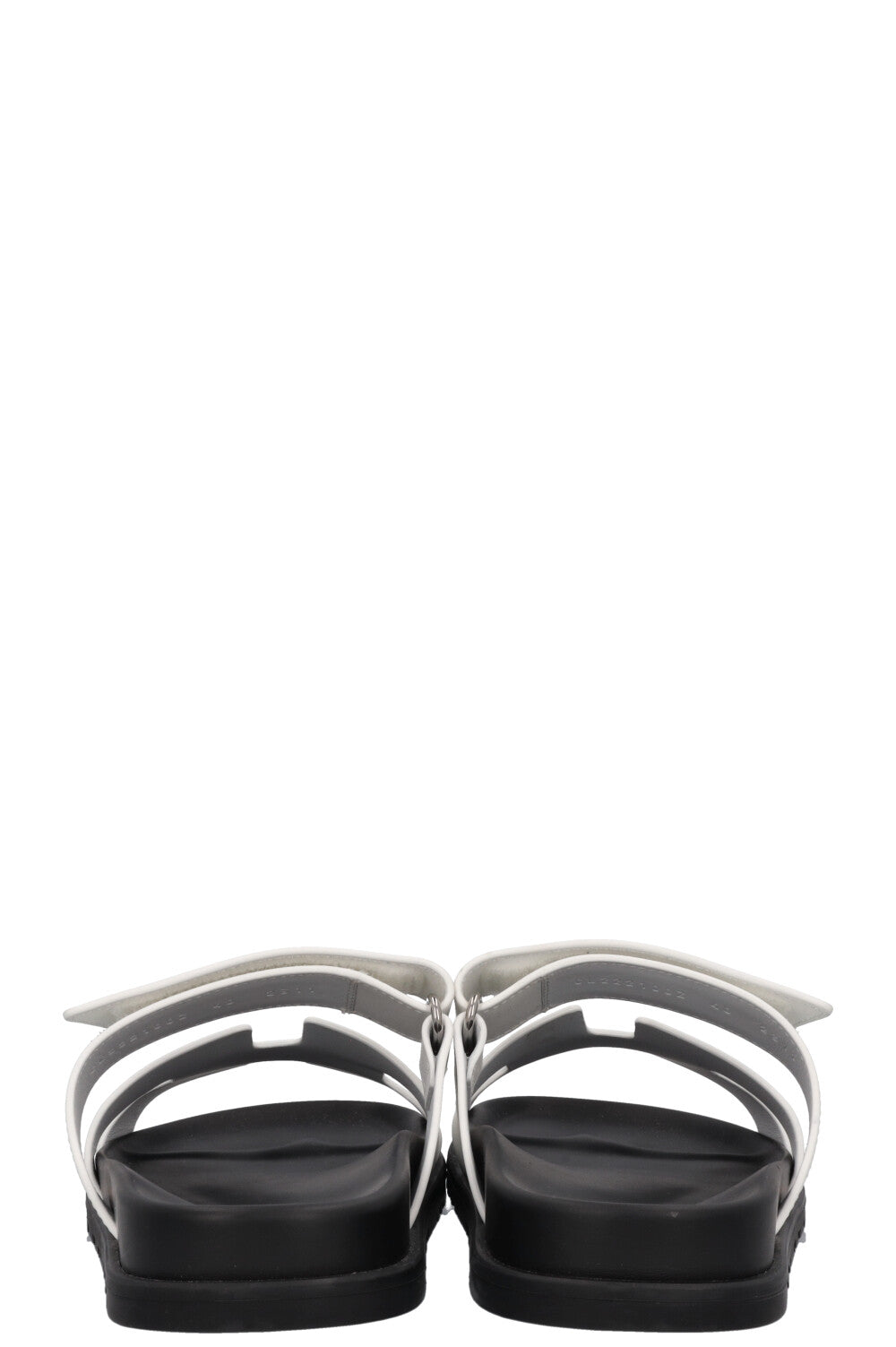 HERMÈS Chypre Sandals White Black