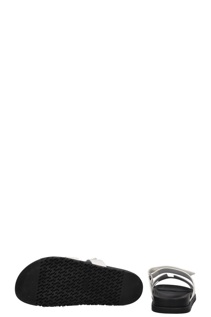 HERMÈS Chypre Sandals White Black