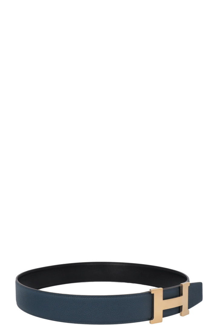 HERMÈS Constance H 38mm Belt Bleu Noir