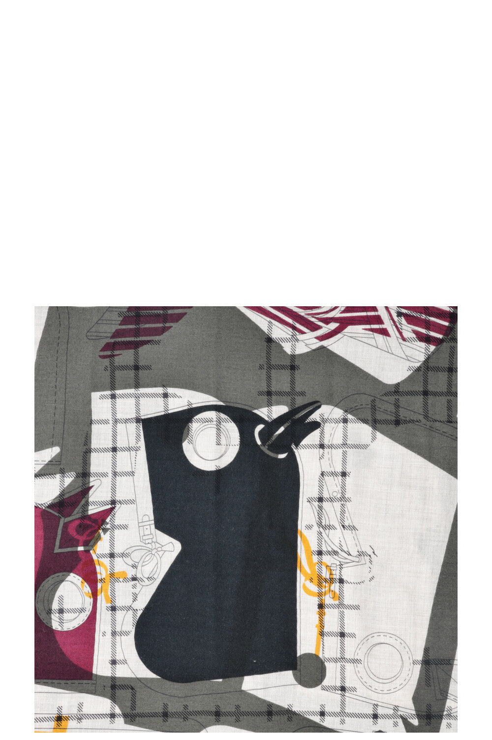 HERMÈS Camails 140 Scarf Cashmere Sand Burgundy