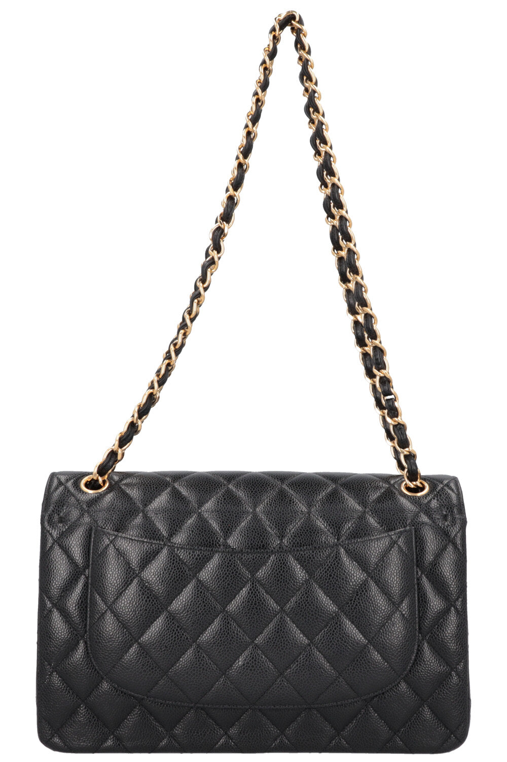 CHANEL Large Double Flap Black Caviar