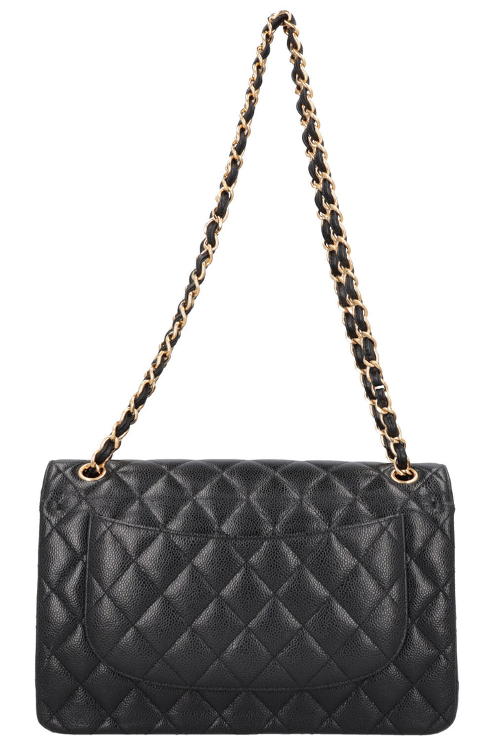 CHANEL Large Double Flap Black Caviar