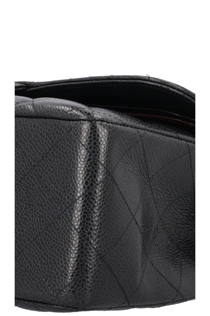 CHANEL Large Double Flap Black Caviar