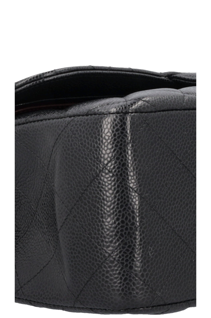 CHANEL Large Double Flap Black Caviar
