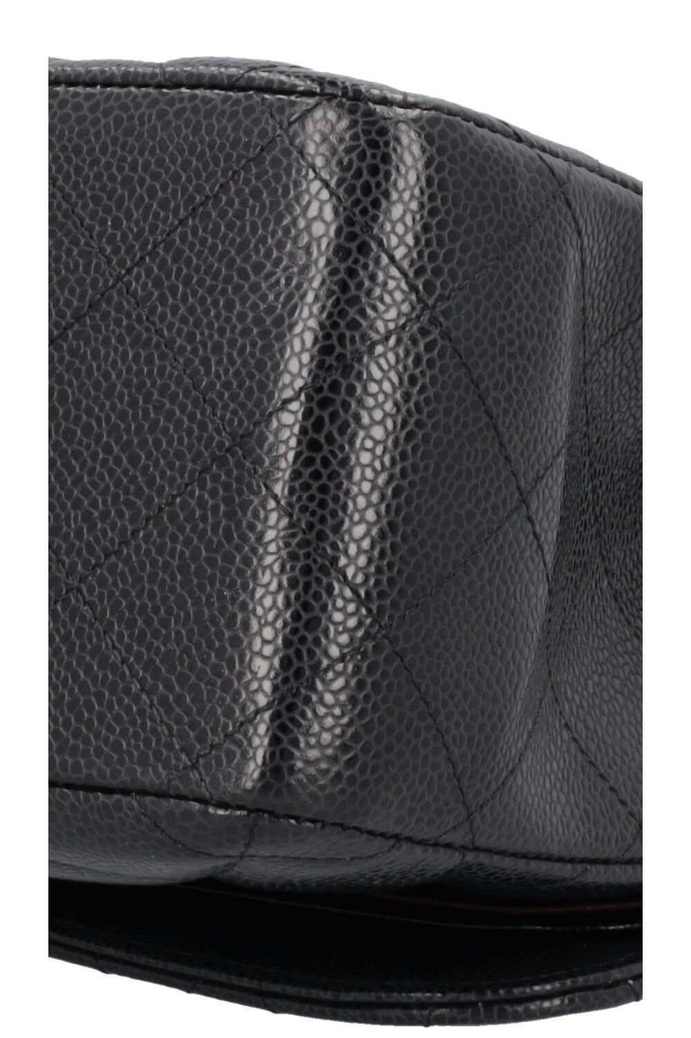 CHANEL Large Double Flap Black Caviar