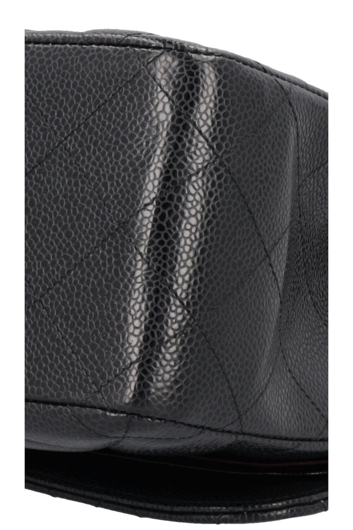 CHANEL Large Double Flap Black Caviar