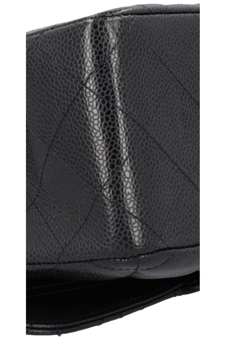 CHANEL Large Double Flap Black Caviar
