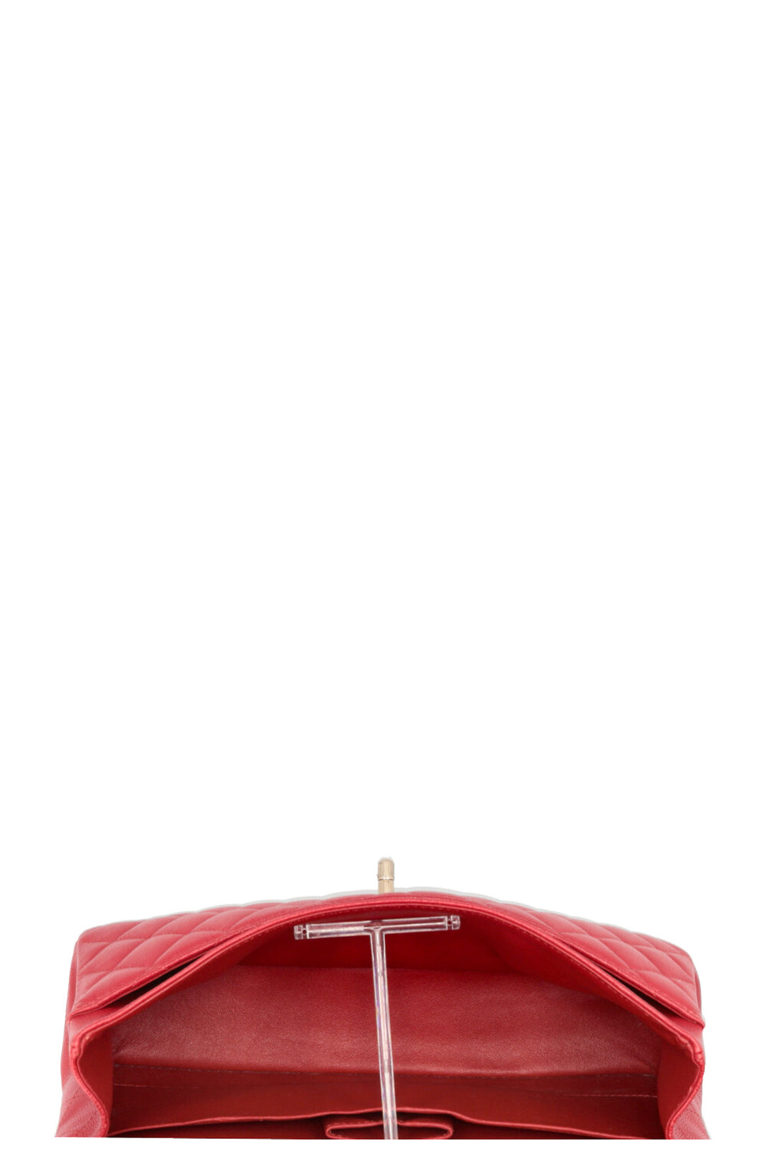 CHANEL Sac Double Rabat Moyen Caviar Rouge