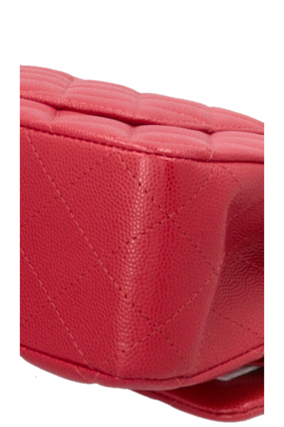 CHANEL Sac Double Rabat Moyen Caviar Rouge