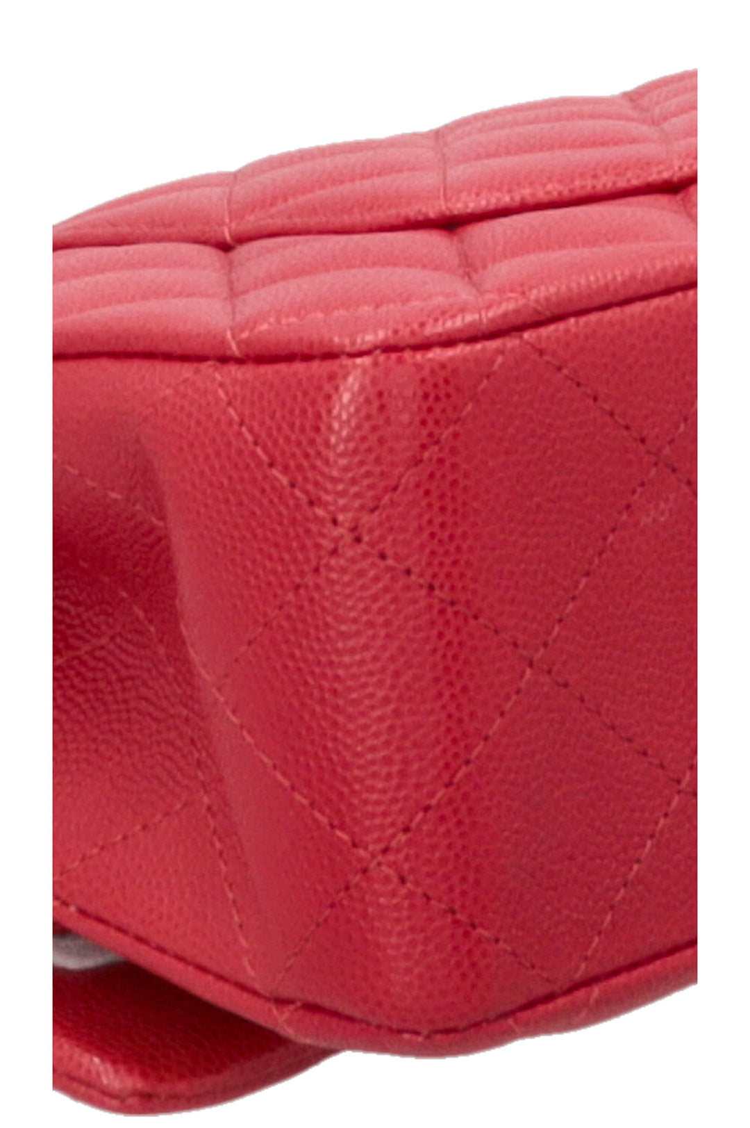 CHANEL Sac Double Rabat Moyen Caviar Rouge
