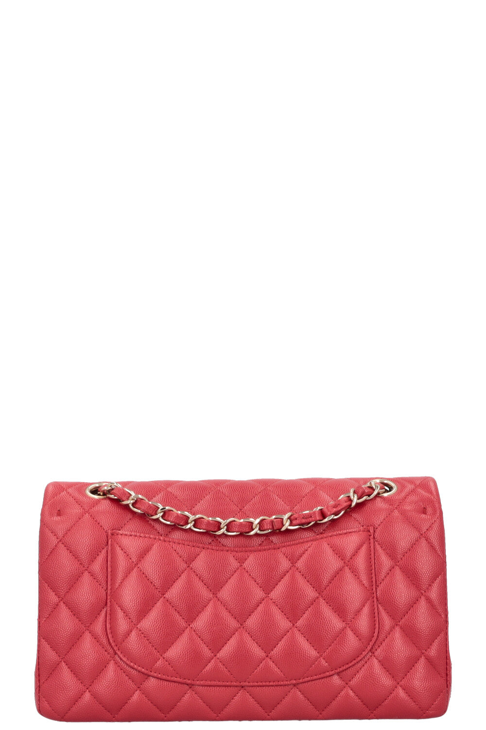 CHANEL Medium Double Flap Bag Caviar Red