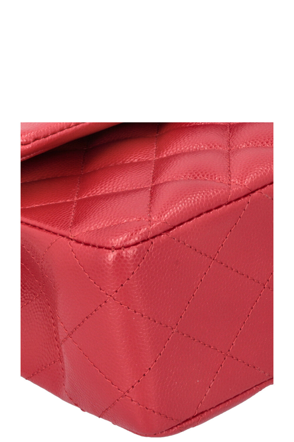CHANEL Medium Double Flap Bag Caviar Red