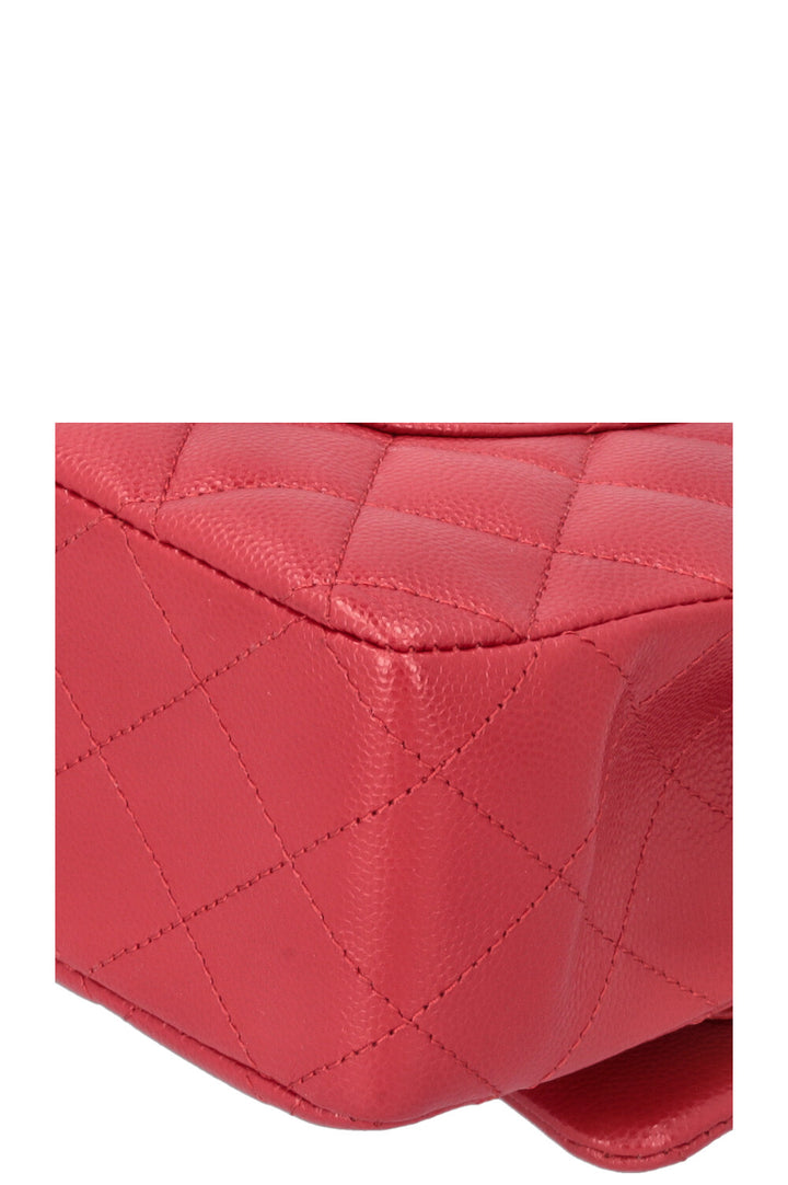 CHANEL Medium Double Flap Bag Caviar Red
