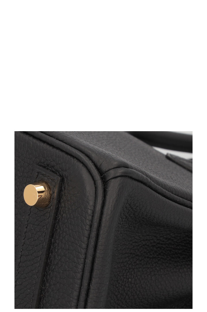HERMÈS Birkin 25 Retourné Togo Noir