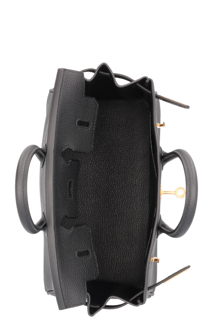 HERMÈS Birkin 25 Retourné Togo Noir