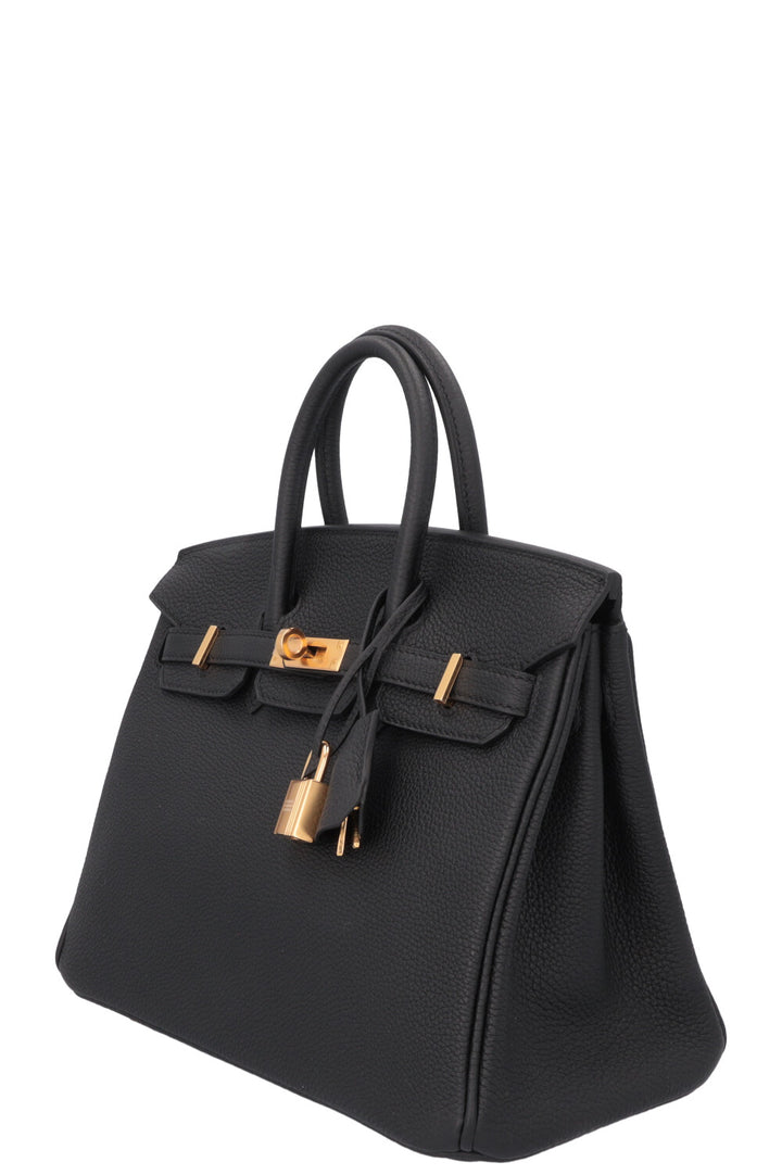 HERMÈS Birkin 25 Retourné Togo Noir
