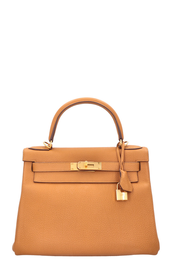 HERMÈS Kelly 28 Retourné Togo Natural Sable