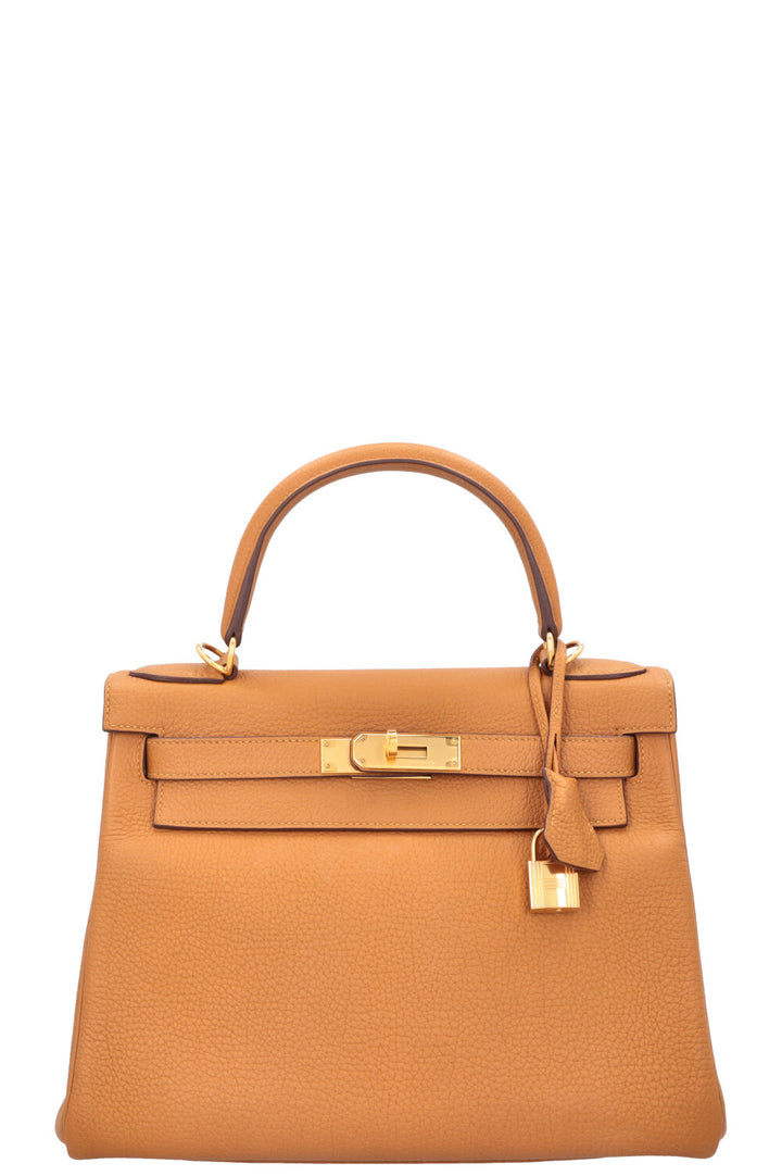 HERMÈS Kelly 28 Retourné Togo Natural Sable