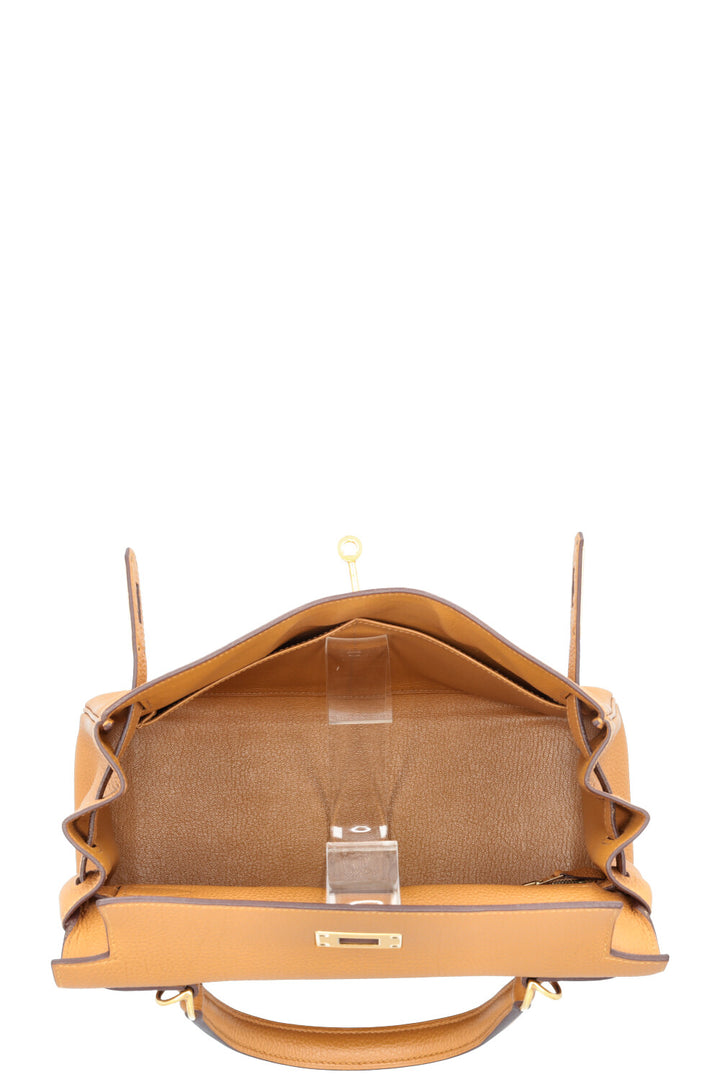 HERMÈS Kelly 28 Retourné Togo Natural Sable