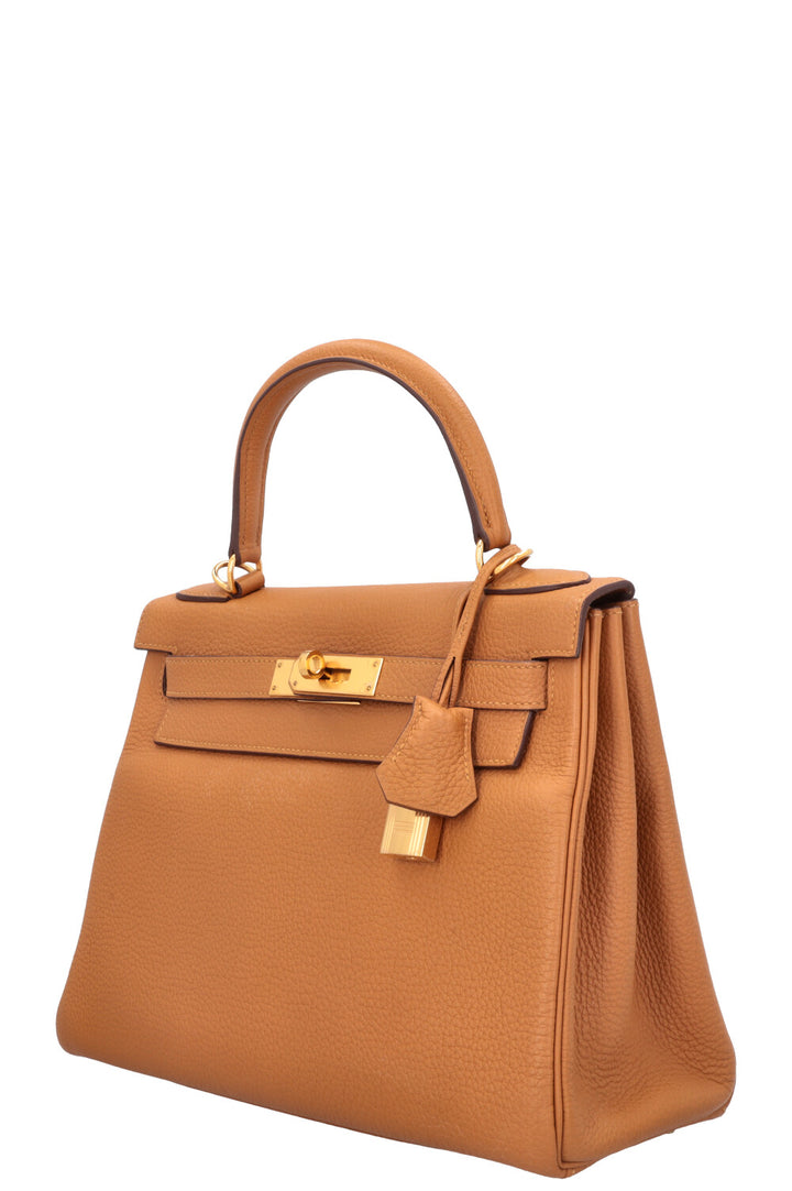 HERMÈS Kelly 28 Retourné Togo Natural Sable