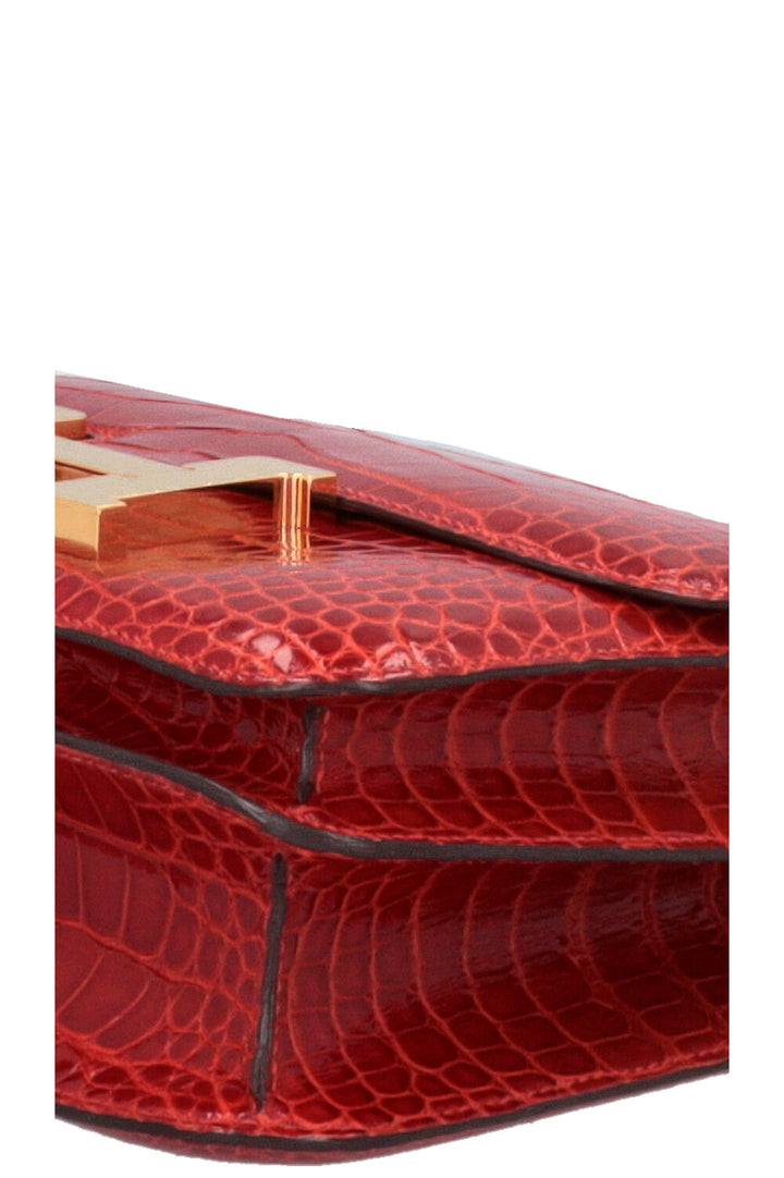 HERMÈS Constance 24 Alligator Mississippiensis Lisse Geranium