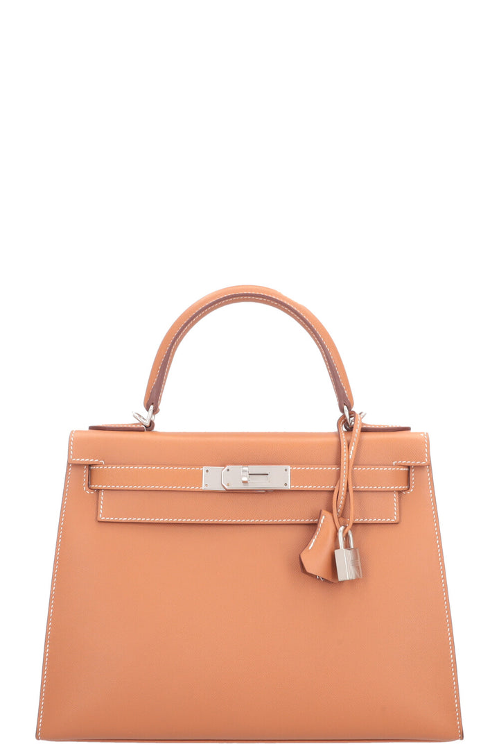HERMÈS Kelly 28 Sellier Veau Madame Gold