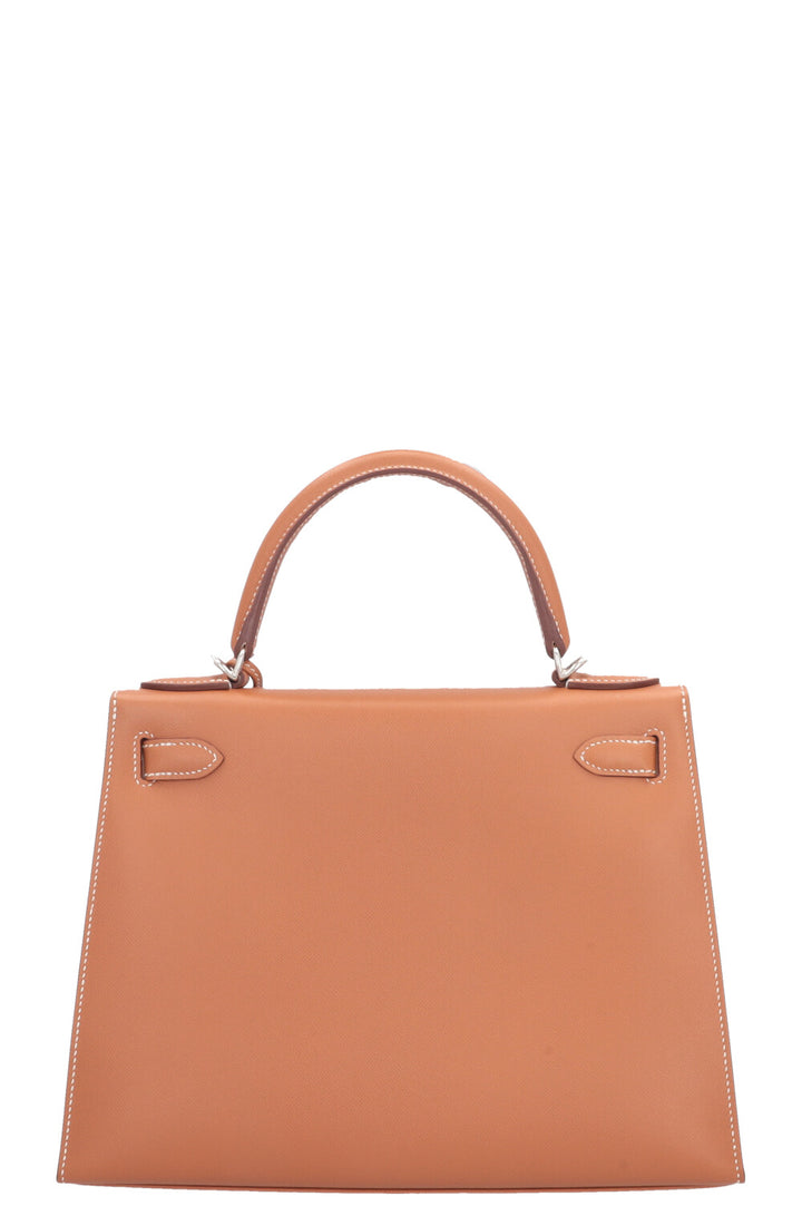 HERMÈS Kelly 28 Sellier Veau Madame Gold