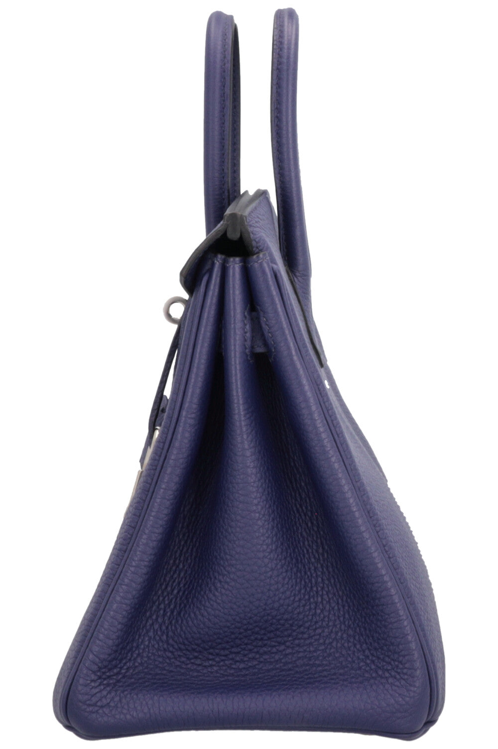 HERMÈS Birkin 25 Officier Retourne Togo Bleu Encre Bordeaux