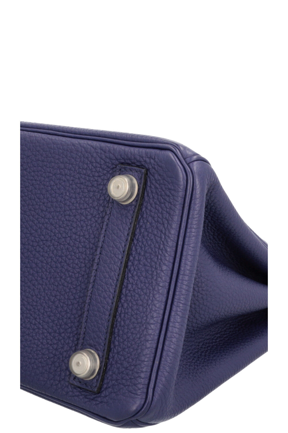 HERMÈS Birkin 25 Officier Retourne Togo Bleu Encre Bordeaux