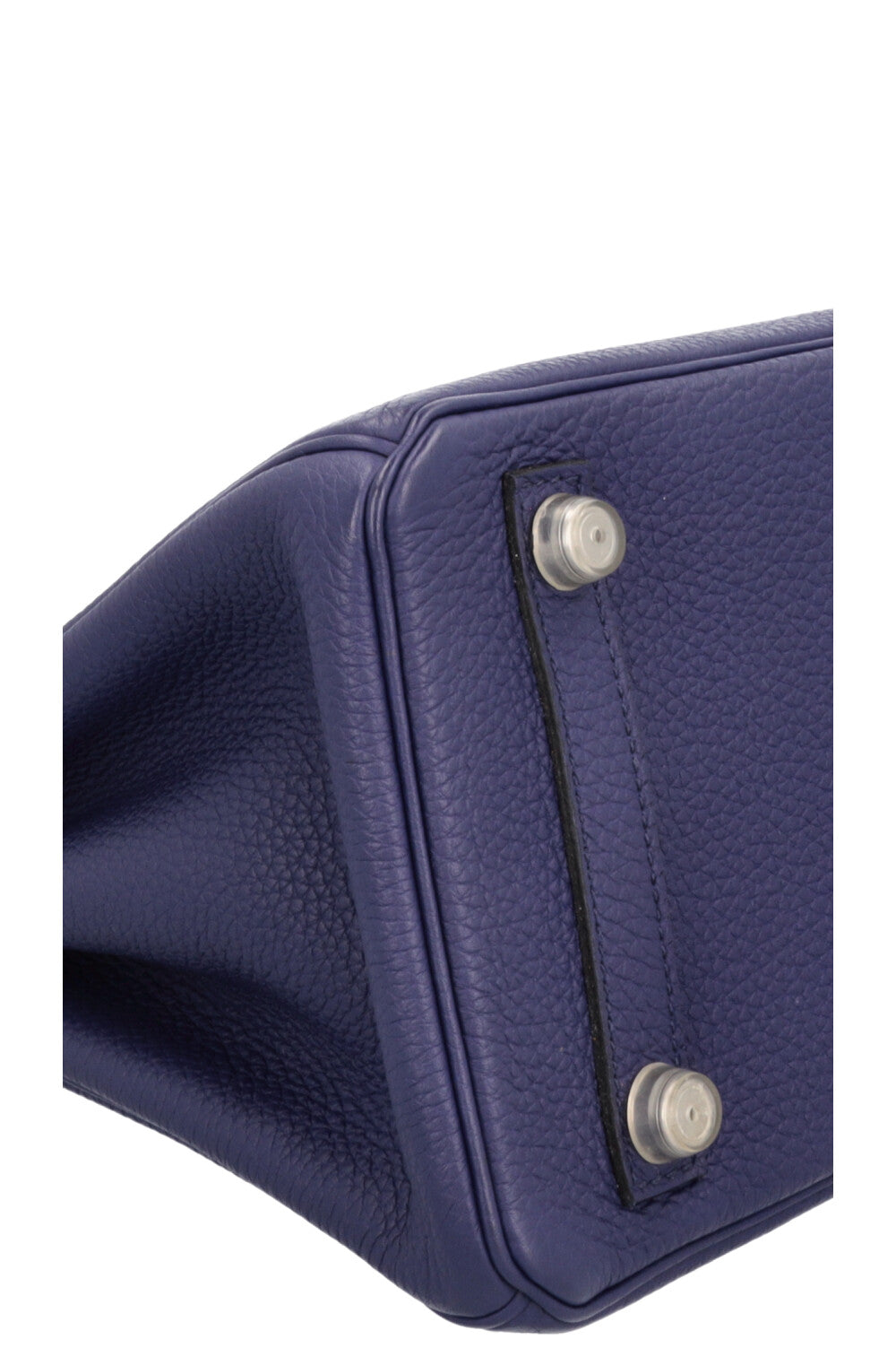 HERMÈS Birkin 25 Officier Retourne Togo Bleu Encre Bordeaux