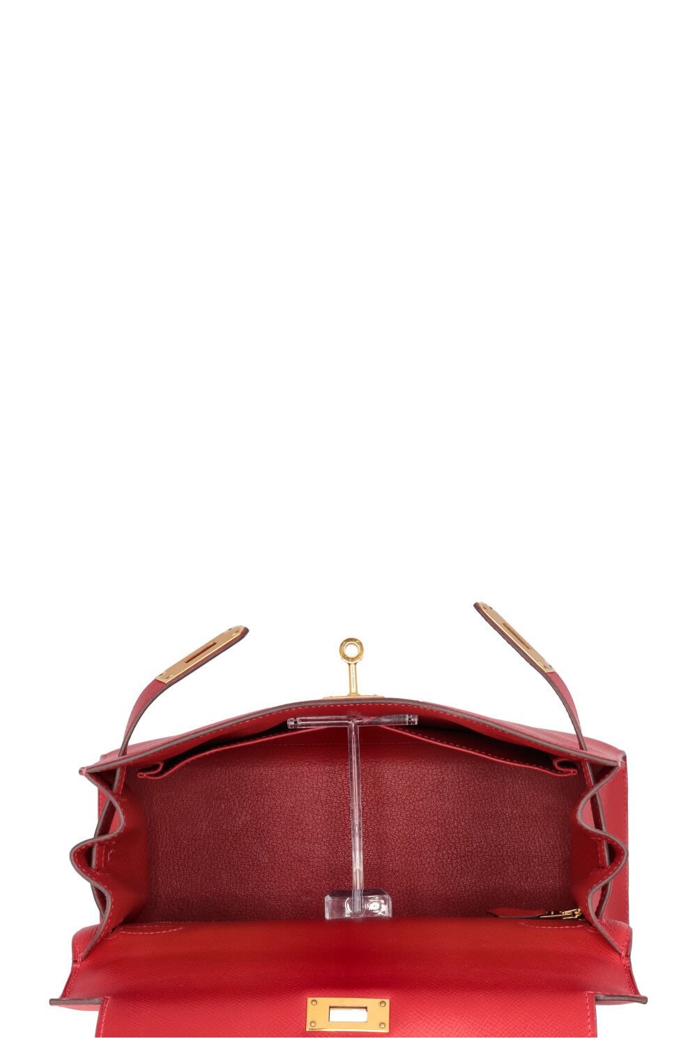 HERMÈS Kelly 28 Sellier Epsom Rouge Casaque