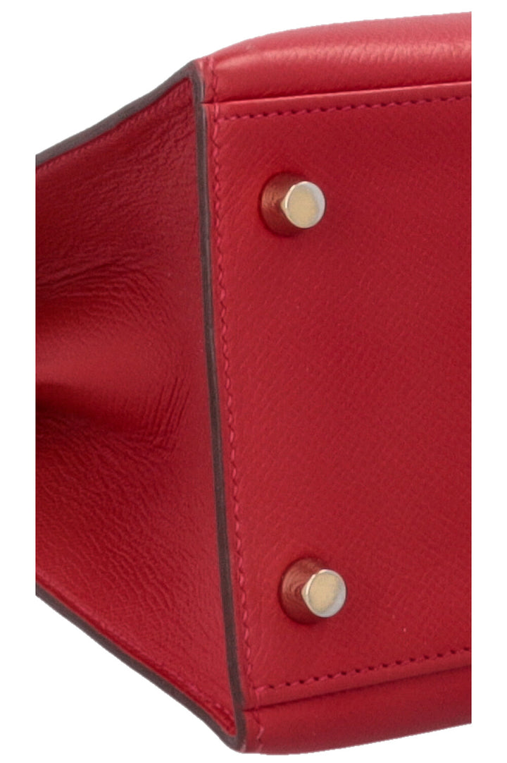 HERMÈS Kelly 28 Sellier Epsom Rouge Casaque