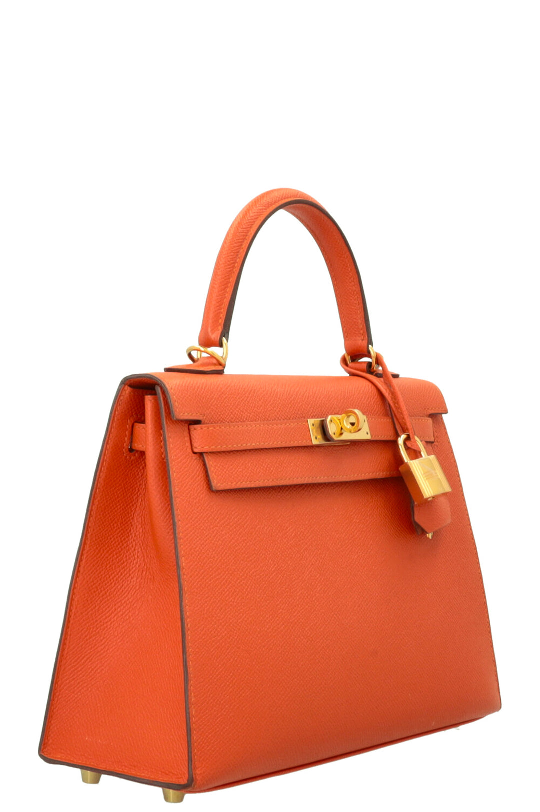 HERMÈS Kelly 25 Sellier Epsom Feu