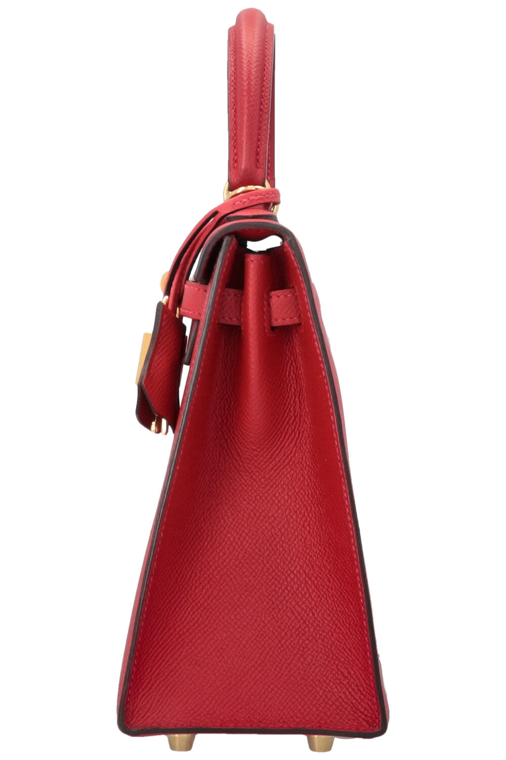 HERMÈS Kelly 25 Sellier Epsom Rouge Casaque