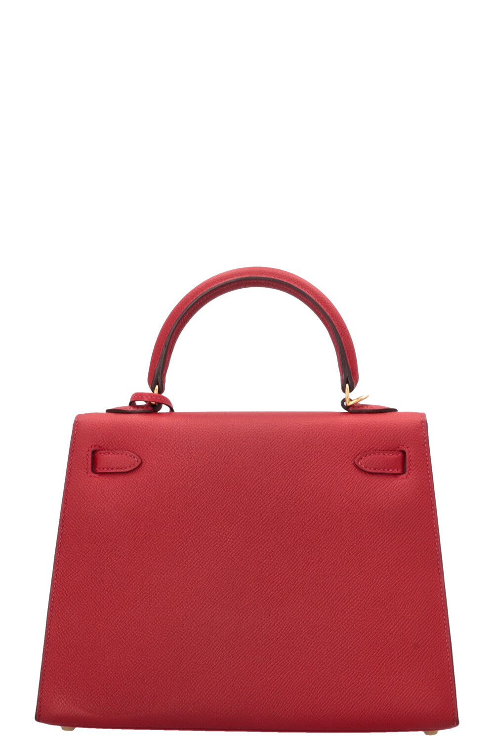 HERMÈS Kelly 25 Sellier Epsom Rouge Casaque
