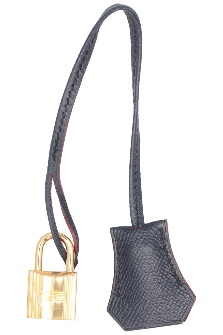 HERMÈS Birkin Contour Rouge H 30 Epsom Bleu Indigo