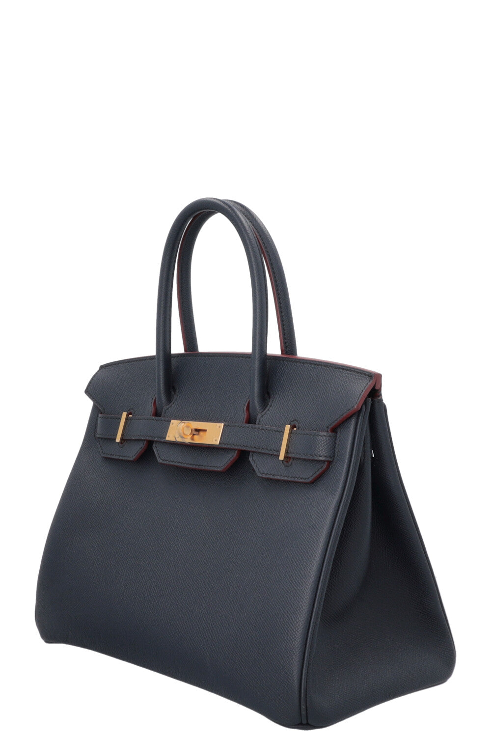 HERMÈS Birkin Contour Rouge H 30 Epsom Bleu Indigo