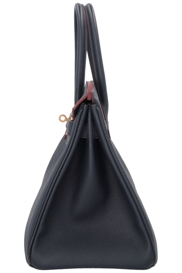 HERMÈS Birkin Contour Rouge H 30 Epsom Bleu Indigo