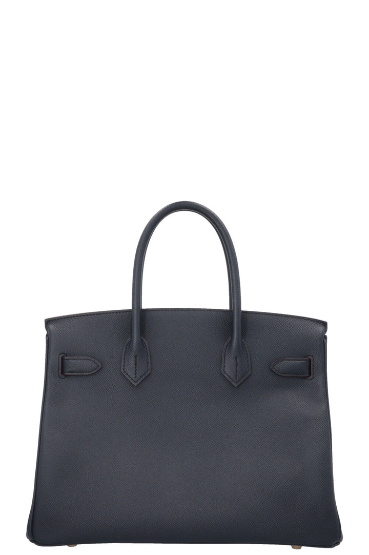 HERMÈS Birkin Contour Rouge H 30 Epsom Bleu Indigo
