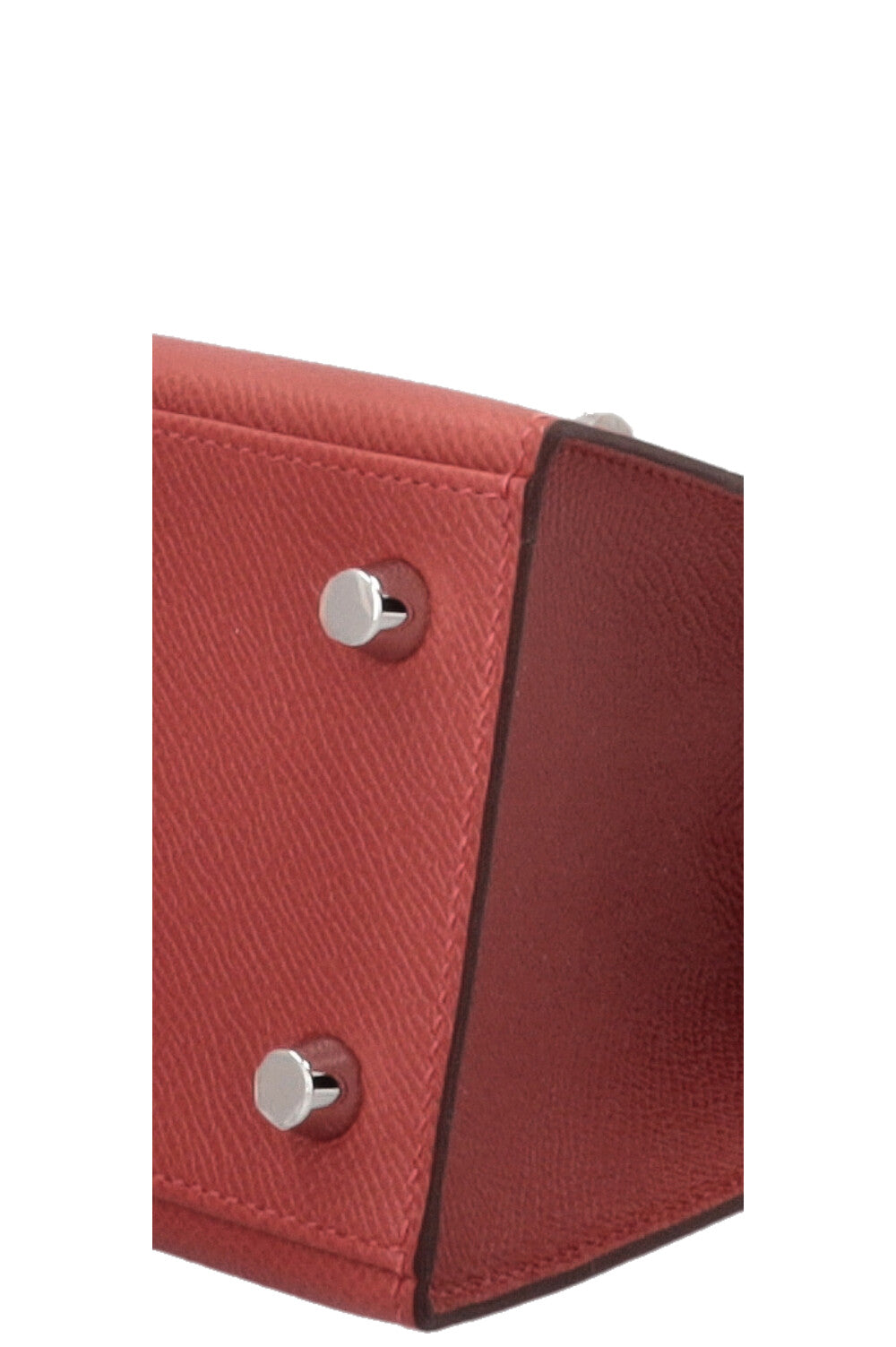 HERMES Kelly 25 Sellier Tricolor Epsom Rouge Venetian Rose Texas Rouge Sellier