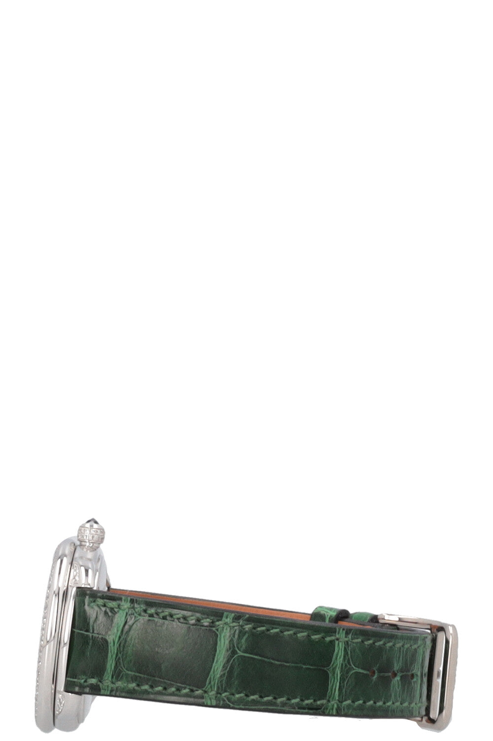 HERMÈS Arceau Watch Diamonds Alligator Green