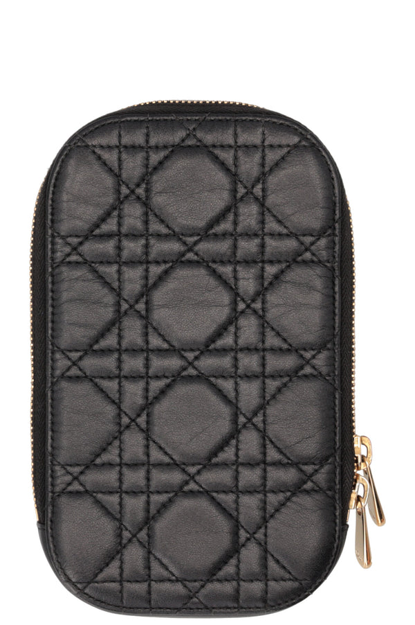 CHRISTIAN DIOR Lady Dior Call'in Phone Holder Black