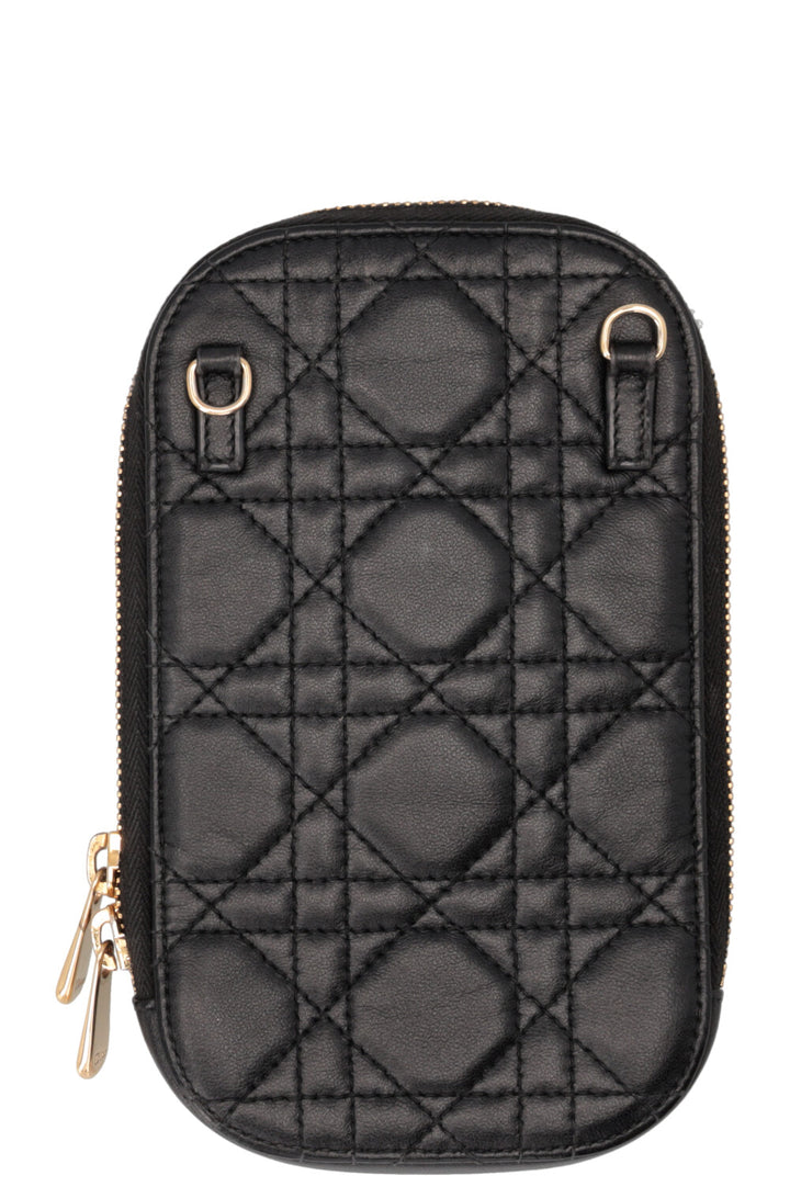 CHRISTIAN DIOR Lady Dior Call'in Phone Holder Black