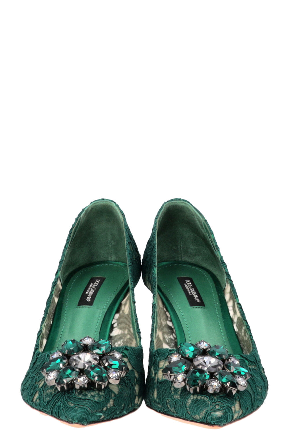 DOLCE&GABBANA Escarpins Bellucci 70 Dentelle Vert