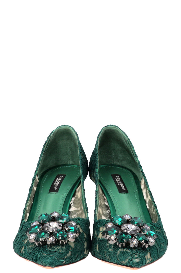 DOLCE&GABBANA Escarpins Bellucci 70 Dentelle Vert