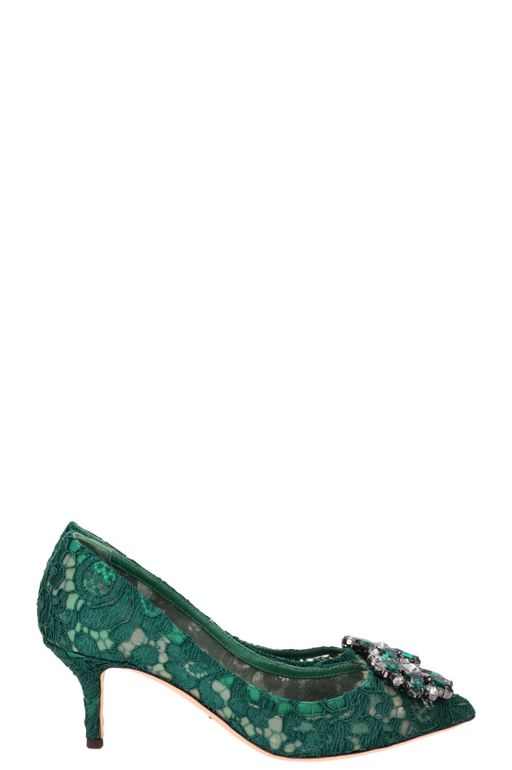 DOLCE&GABBANA Escarpins Bellucci 70 Dentelle Vert