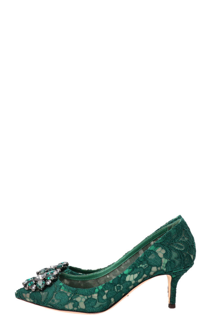 DOLCE&GABBANA Escarpins Bellucci 70 Dentelle Vert