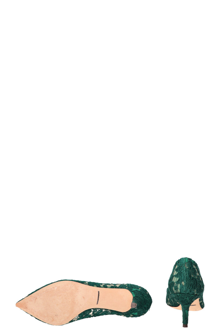 DOLCE&GABBANA Escarpins Bellucci 70 Dentelle Vert